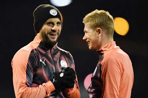 Man City đón tin vui từ Walker và De Bruyne