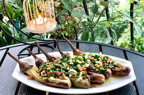 Cách làm món cà tím nướng mỡ hành đơn giản, siêu ngon