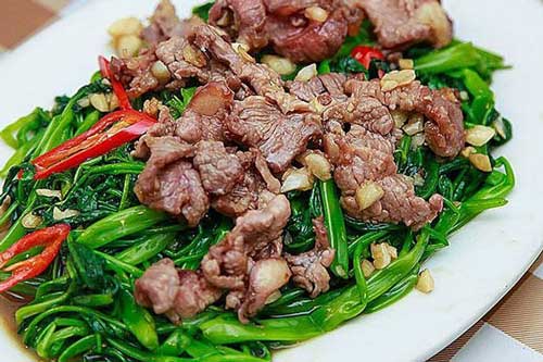 Mẹo làm thịt bò xào rau muống xanh, giòn ngon giữ trọn dinh dưỡng