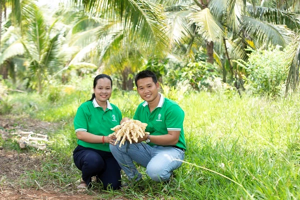 Hai vợ chồng Phạm Đình Ngãi và Chal Thi khởi nghiệp với nghề khai thác mật hoa dừa, nghề truyền thống đã bị mai một của người Khmer.