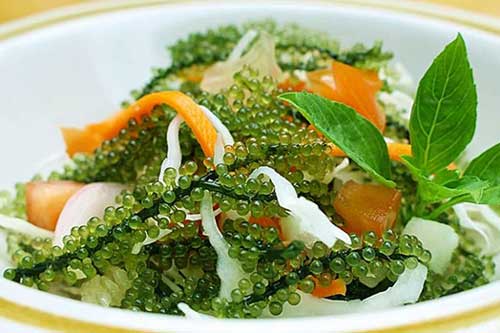 Cách làm salad rong nho cá hồi không tanh, giàu dinh dưỡng