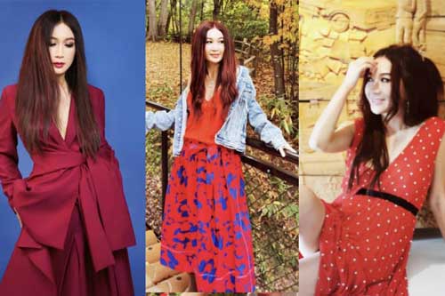 'Phan Kim Liên' Ôn Bích Hà hơn 50 tuổi vẫn mặc màu đỏ đẹp ngon ơ và đầy quyến rũ