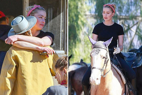 Amber Heard học cưỡi ngựa với người tình đồng giới