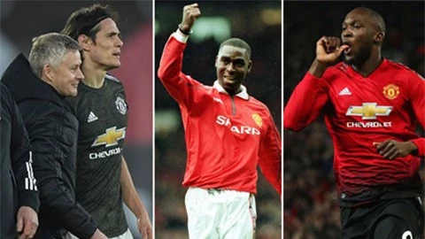 Solskjaer so sánh Cavani với Andy Cole và... Lukaku