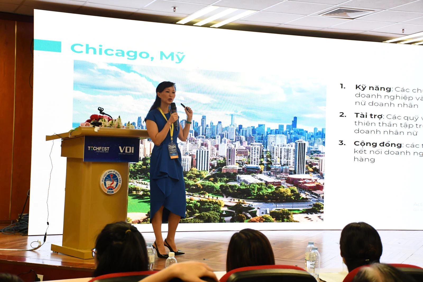 Bà Thái Vân Linh - CEO và Nhà Sáng lập TVL GROUP chia sẻ về kinh nghiệm quốc tế trong phát triển hệ sinh thái khởi nghiệp sáng tạo cho phụ nữ.