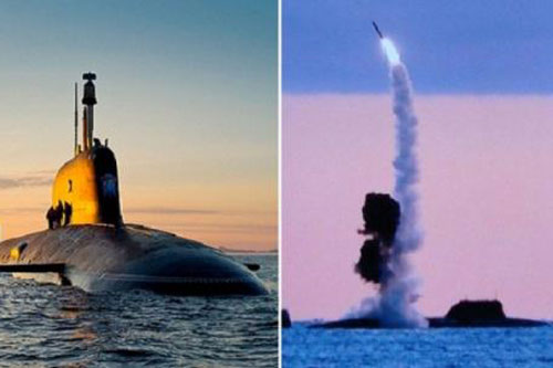 Tàu ngầm hạt nhân Nga dùng Kalibr diệt mục tiêu cách 1.000 km