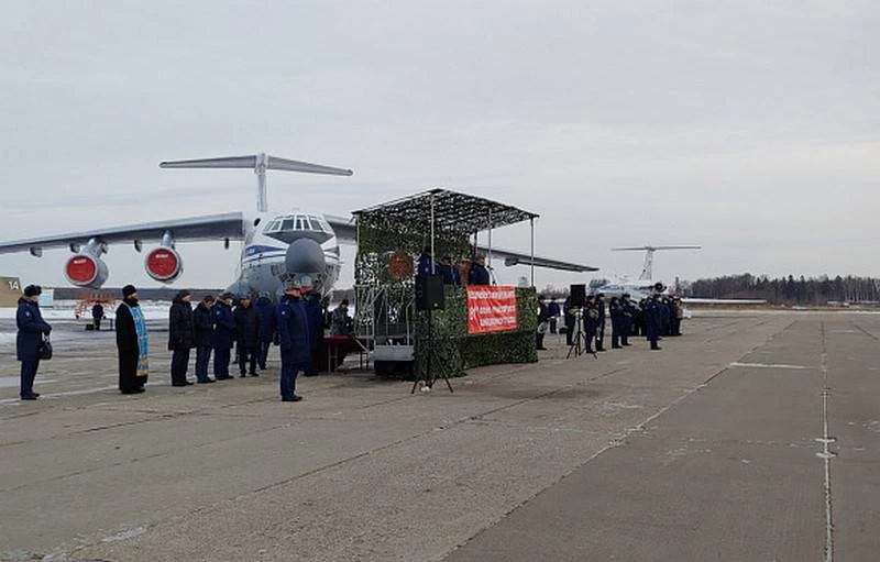 Máy bay vận tải Il-76 của trung đoàn không quân mới. Ảnh: TASS.