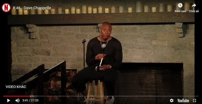 Netflix Is A Joke – 8:46, Dave Chappelle - đứng số 1 trong Top 10 video Trending năm 2020 của Youtube.