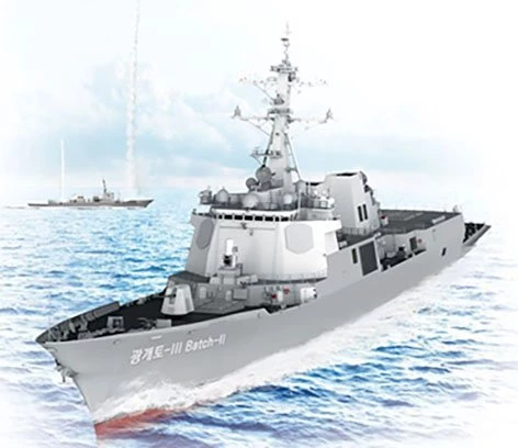 Đồ họa khu trục hạm KDX III Batch II. Ảnh: Hải quân Hàn Quốc.