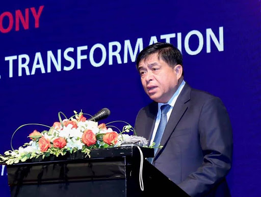 Bộ trưởng Bộ Kế hoạch và Đầu tư ông Nguyễn Chí Dũng phát biểu tại sự kiện.