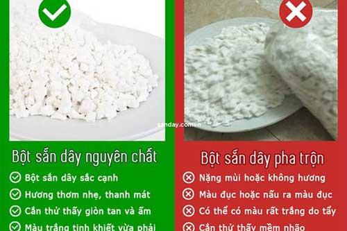 Cách nhận biết bột sắn dây thật, giả