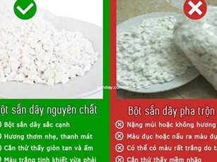 Cách nhận biết bột sắn dây thật, giả