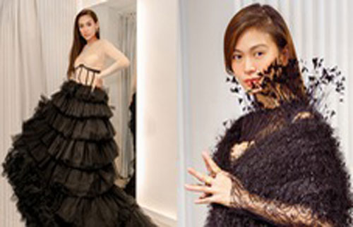 Mâu Thủy, Võ Hoàng Yến khoe trang phục cá tính trước show thời trang