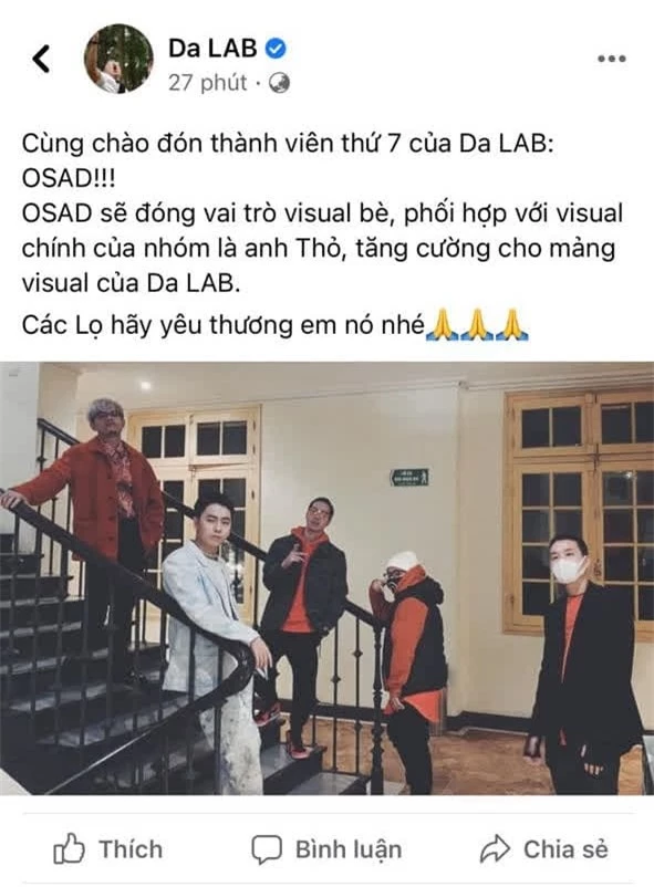 Da LAB công bố OSAD là thành viên thứ 7 của nhóm, fan ném đá tơi bời: Nước đi này sai quá sai, yêu cầu đi lại! - Ảnh 1.