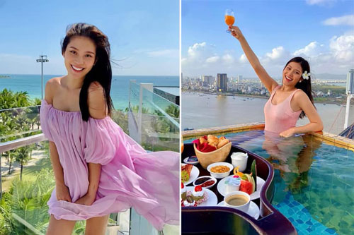 Chúng Huyền Thanh đón sinh nhật bằng chuyến du lịch sang chảnh, nhan sắc bầu lần 2 được khen hết lời