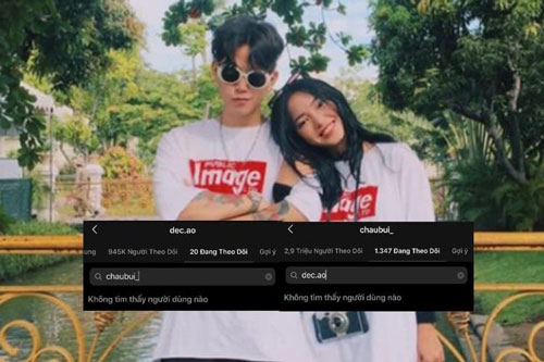 Châu Bùi và Decao chính thức bỏ follow nhau trên Instagram