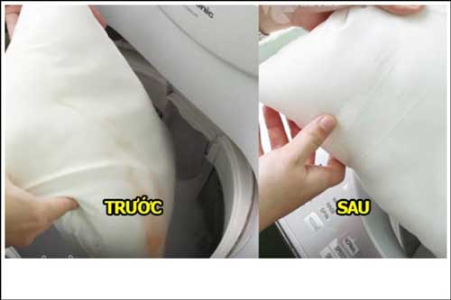 Mẹo hay giúp tẩy ố vàng biến ruột gối trắng tinh như mới