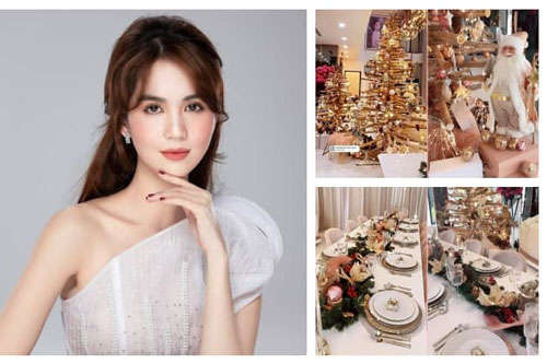 Chưa đến Giáng sinh, Ngọc Trinh đã phủ vàng cho biệt thự 40 tỉ nguy nga như cung điện