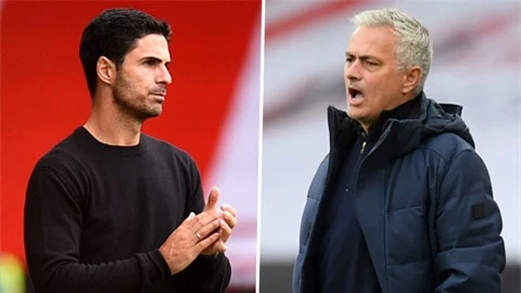 Sự tương phản giữa Arteta & Mourinho