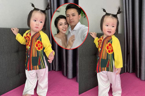 Loạt ảnh đáng yêu và bụ bẫm của con gái Bào Ngư 1 tuổi nhà Quách Ngọc Tuyên