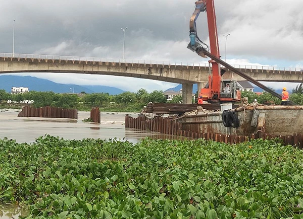 Tháng 9/2020, Dawaco đã phải xây dựng đập tạm ngăn mặn 
