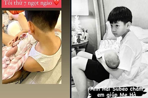 Chỉ đăng 1 bức ảnh cuối tuần, Hà Hồ đã hé lộ được luôn thái độ của Subeo đối với 2 em sinh đôi