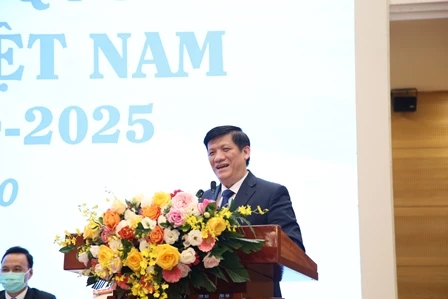 GS.TS. Nguyễn Thanh Long - Bộ trưởng Bộ Y tế phát biểu tại Đại hội.