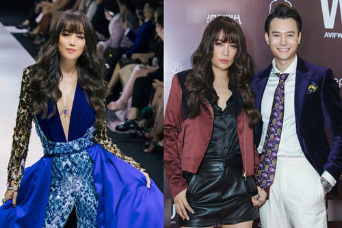 'Bạn trai tin đồn' hộ tống Trương Ngọc Ánh diễn thời trang