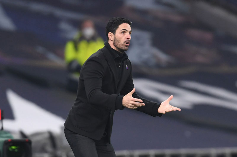 Arsenal thua đau Tottenham, HLV Arteta gây áp lực lên hàng công đội nhà