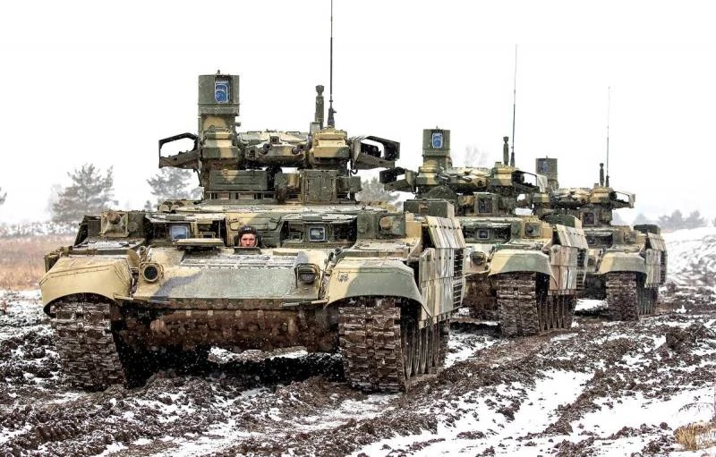 Xe chiến đấu hỗ trợ tăng BMPT Terminator của Nga. Ảnh: Popular Mechanics.