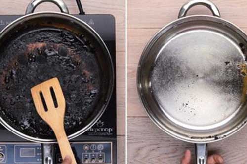 Tuyệt chiêu làm sạch xoong nồi cháy trong vòng 1 nốt nhạc