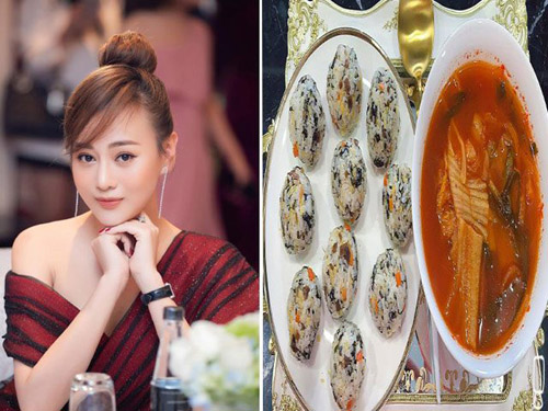 'Quỳnh Búp Bê' khoe cơm nắm Hàn Quốc tự làm