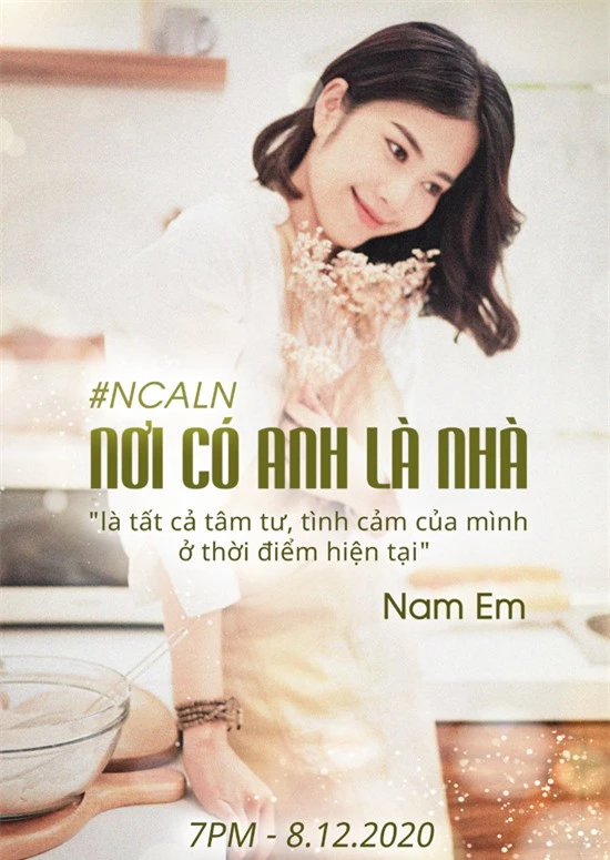 MV lyrics Nơi có anh là nhà của Nam Em được phát hành vào tối 8/12. Hiện Nam Em và Lãnh Thanh vẫn đồng hành trong chương trình Vô lăng tình yêu phát sóng vào 19h30 chủ nhật hàng tuần trên kênh HTV7.