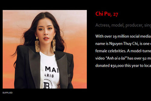 Trấn Thành, Chi Pu, Đông Nhi lọt top "Asia's 100 Digital Star" của Forbes