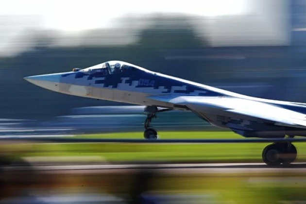 Tiêm kích tàng hình thế hệ năm Su-57 của Nga. Ảnh: Avia-pro.