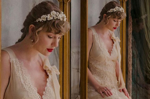 Fan xôn xao khi Taylor Swift mặc váy cưới