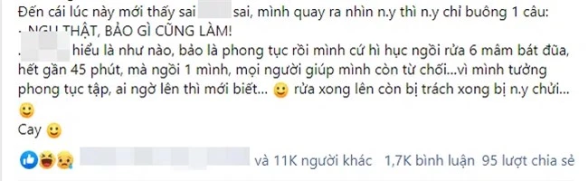 Về ra mắt, chàng trai bị sai đi rửa 6 mâm bát và phản ứng không tin nổi từ &quot;người nhà gái&quot;, bức xúc nhất là câu đáp trả của nàng người yêu - Ảnh 1.