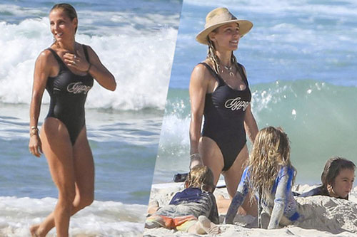 Vợ Chris Hemsworth đi lướt sóng cùng các con