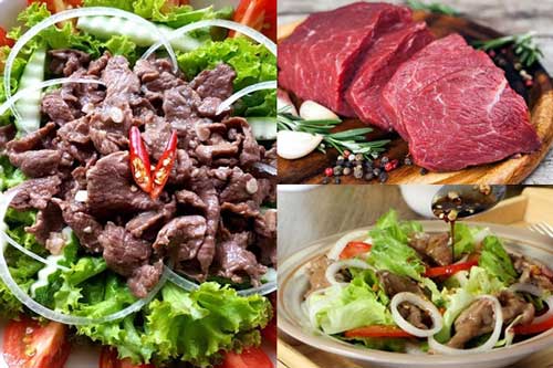 Bò xào trộn xà lách cà chua dễ làm, thanh đạm