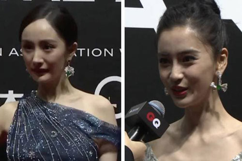 Nhan sắc của Dương Mịch và Angelababy trên thảm đỏ GQ