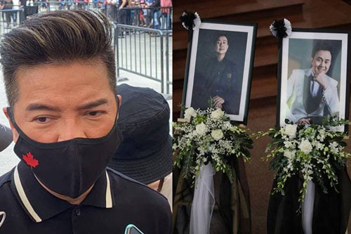 Đàm Vĩnh Hưng chia sẻ xúc động tại tang lễ nghệ sĩ Chí Tài: 'Anh Tài mê sân khấu lắm, có nhạc là lao lên hát'