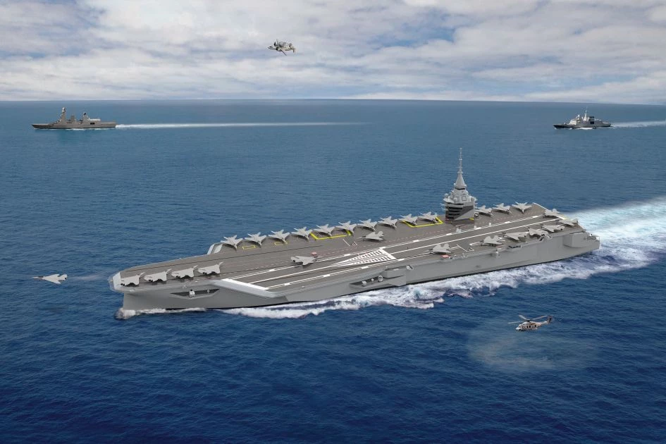 Đồ họa tàu sân bay mới của Hải quân Pháp. Ảnh: Janes Defense.