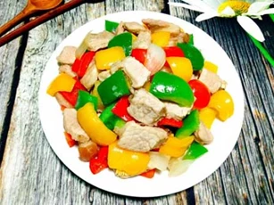 Cách làm thịt ba chỉ xào ớt chuông ngon ngọt đậm đà
