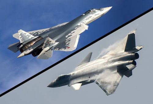 Tiêm kích Su-57 của Nga so kè J-20 Trung Quốc