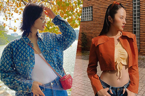 Sao Việt phối áo khoác đa phong cách