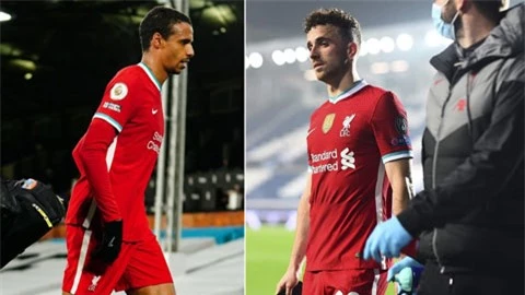 Matip và Jota gia nhập danh sách bệnh binh, Liverpool vẫn chưa thoát bóng ma chấn thương