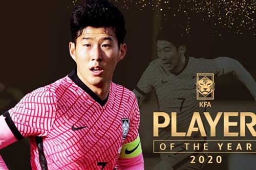 Heung-min Son năm thứ 5 nhận danh hiệu xuất sắc nhất Hàn Quốc