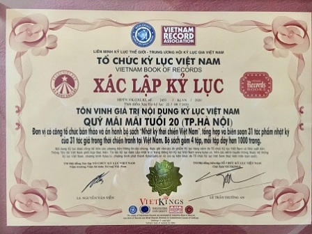 Công bố 2 kỷ lục quốc gia, tôn vinh bộ sách “Nhật ký thời chiến Việt Nam”