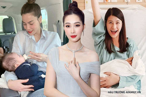 "Hội mẹ bỉm sữa" Vbiz "hot" nhất năm: Đặng Thu Thảo cứ xuất hiện là "gây bão", Hồ Ngọc Hà chiếm "spotlight" với body chuẩn chỉnh sau sinh