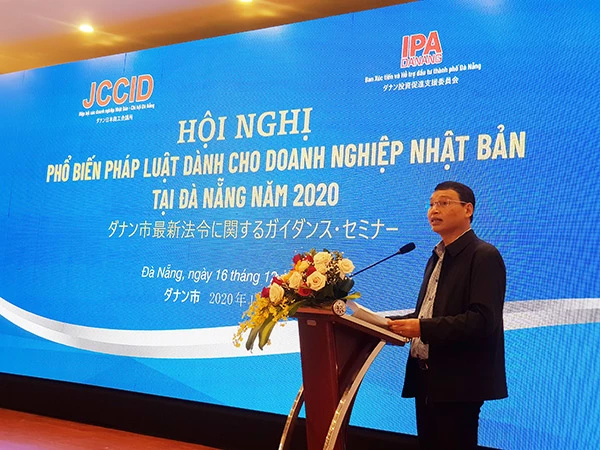 Phó Chủ tịch UBND TP Đà Nẵng Hồ Kỳ Minh phát biểu tại hội nghị